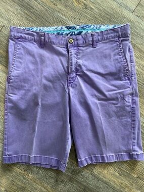 Tommy Bahama Boracay Men's Chino Shorts Size 34 Purple 10” Inseam Vacation Yacht
